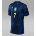 Echipament fotbal Brazilia Vinicius Junior #7 Tricou Deplasare Mondial 2026 pentru femei maneca scurta
