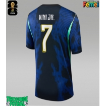 Echipament fotbal Brazilia Vinicius Junior #7 Tricou Deplasare Mondial 2026 pentru femei maneca scurta