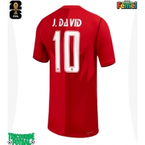 Echipament fotbal Canada Jonathan David #10 Tricou Acasa Mondial 2026 pentru femei maneca scurta
