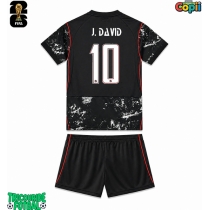 Echipament fotbal Canada Jonathan David #10 Tricou Deplasare Mondial 2026 pentru copii maneca scurta (+ Pantaloni scurti)