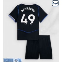 Echipament fotbal Chelsea Alejandro Garnacho #49 Tricou Treilea 2025-26 pentru copii maneca scurta (+ Pantaloni scurti)