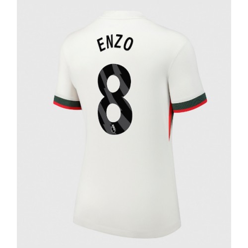 Echipament fotbal Chelsea Enzo Fernandez #8 Tricou Deplasare 2025-26 pentru femei maneca scurta Echipament fotbal Chelsea Enzo Fernandez #8 Tricou Deplasare 2025-26 pentru femei maneca scurta