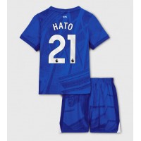 Echipament fotbal Chelsea Jorrel Hato #21 Tricou Acasa 2025-26 pentru copii maneca scurta (+ Pantaloni scurti)