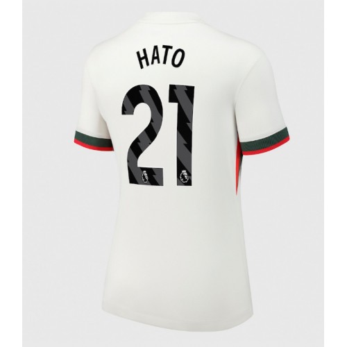 Echipament fotbal Chelsea Jorrel Hato #21 Tricou Deplasare 2025-26 pentru femei maneca scurta Echipament fotbal Chelsea Jorrel Hato #21 Tricou Deplasare 2025-26 pentru femei maneca scurta