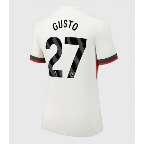 Echipament fotbal Chelsea Malo Gusto #27 Tricou Deplasare 2025-26 pentru femei maneca scurta Echipament fotbal Chelsea Malo Gusto #27 Tricou Deplasare 2025-26 pentru femei maneca scurta