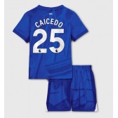 Echipament fotbal Chelsea Moises Caicedo #25 Tricou Acasa 2025-26 pentru copii maneca scurta (+ Pantaloni scurti)