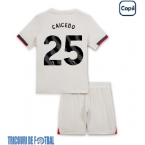 Echipament fotbal Chelsea Moises Caicedo #25 Tricou Deplasare 2025-26 pentru copii maneca scurta (+ Pantaloni scurti)