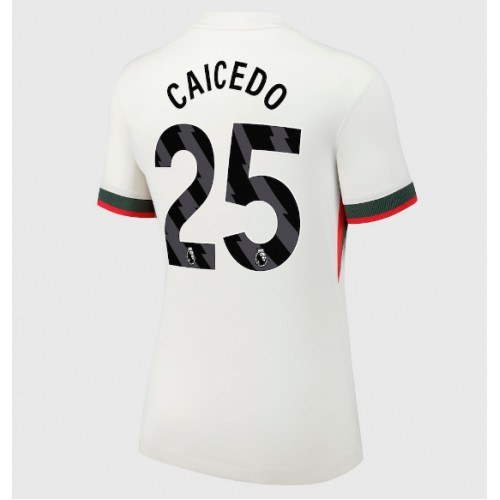 Echipament fotbal Chelsea Moises Caicedo #25 Tricou Deplasare 2025-26 pentru femei maneca scurta Echipament fotbal Chelsea Moises Caicedo #25 Tricou Deplasare 2025-26 pentru femei maneca scurta