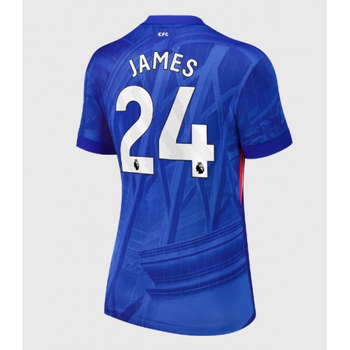 Echipament fotbal Chelsea Reece James #24 Tricou Acasa 2025-26 pentru femei maneca scurta Echipament fotbal Chelsea Reece James #24 Tricou Acasa 2025-26 pentru femei maneca scurta