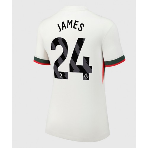 Echipament fotbal Chelsea Reece James #24 Tricou Deplasare 2025-26 pentru femei maneca scurta Echipament fotbal Chelsea Reece James #24 Tricou Deplasare 2025-26 pentru femei maneca scurta