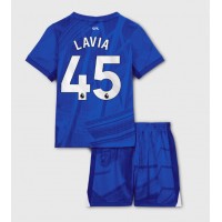 Echipament fotbal Chelsea Romeo Lavia #45 Tricou Acasa 2025-26 pentru copii maneca scurta (+ Pantaloni scurti)