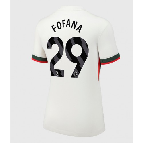 Echipament fotbal Chelsea Wesley Fofana #29 Tricou Deplasare 2025-26 pentru femei maneca scurta Echipament fotbal Chelsea Wesley Fofana #29 Tricou Deplasare 2025-26 pentru femei maneca scurta