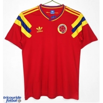 Echipament fotbal Colombia 1990 Tricou Retro Deplasare maneca scurta