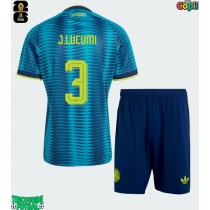 Echipament fotbal Columbia Jhon Lucumi #3 Tricou Deplasare Mondial 2026 pentru copii maneca scurta (+ Pantaloni scurti)