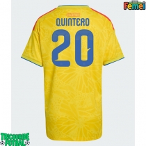 Echipament fotbal Columbia Juan Fernando Quintero #20 Tricou Acasa Mondial 2026 pentru femei maneca scurta