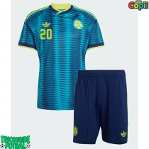 Echipament fotbal Columbia Juan Fernando Quintero #20 Tricou Deplasare Mondial 2026 pentru copii maneca scurta (+ Pantaloni scurti)