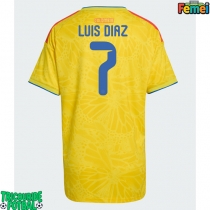 Echipament fotbal Columbia Luis Diaz #7 Tricou Acasa Mondial 2026 pentru femei maneca scurta