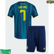 Echipament fotbal Columbia Luis Diaz #7 Tricou Deplasare Mondial 2026 pentru copii maneca scurta (+ Pantaloni scurti)