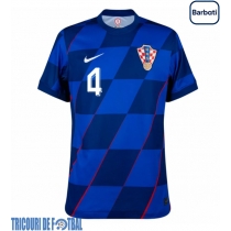 Echipament fotbal Croaţia Josko Gvardiol #4 Tricou Deplasare European 2024 maneca scurta