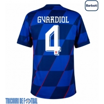 Echipament fotbal Croaţia Josko Gvardiol #4 Tricou Deplasare European 2024 maneca scurta
