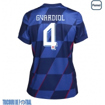Echipament fotbal Croaţia Josko Gvardiol #4 Tricou Deplasare European 2024 pentru femei maneca scurta