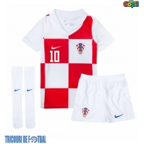 Echipament fotbal Croaţia Luka Modric #10 Tricou Acasa European 2024 pentru copii maneca scurta (+ Pantaloni scurti)