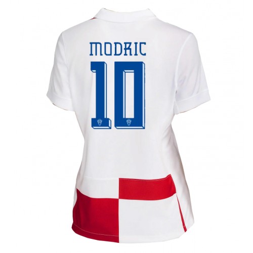 Echipament fotbal Croaţia Luka Modric #10 Tricou Acasa European 2024 pentru femei maneca scurta Echipament fotbal Croaţia Luka Modric #10 Tricou Acasa European 2024 pentru femei maneca scurta