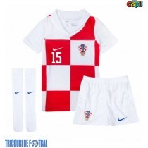 Echipament fotbal Croaţia Mario Pasalic #15 Tricou Acasa European 2024 pentru copii maneca scurta (+ Pantaloni scurti)