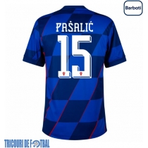 Echipament fotbal Croaţia Mario Pasalic #15 Tricou Deplasare European 2024 maneca scurta