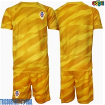 Echipament fotbal Croaţia Portar Tricou Acasa European 2024 pentru copii maneca scurta (+ Pantaloni scurti)
