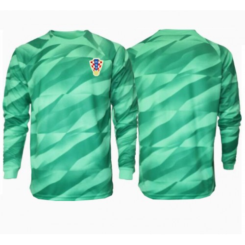 Echipament fotbal Croaţia Portar Tricou Deplasare European 2024 maneca lunga Echipament fotbal Croaţia Portar Tricou Deplasare European 2024 maneca lunga