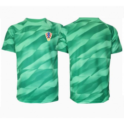Echipament fotbal Croaţia Portar Tricou Deplasare European 2024 maneca scurta Echipament fotbal Croaţia Portar Tricou Deplasare European 2024 maneca scurta