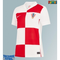 Echipament fotbal Croaţia Tricou Acasa European 2024 pentru femei maneca scurta