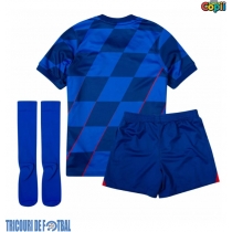 Echipament fotbal Croaţia Tricou Deplasare European 2024 pentru copii maneca scurta (+ Pantaloni scurti)