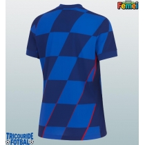 Echipament fotbal Croaţia Tricou Deplasare European 2024 pentru femei maneca scurta