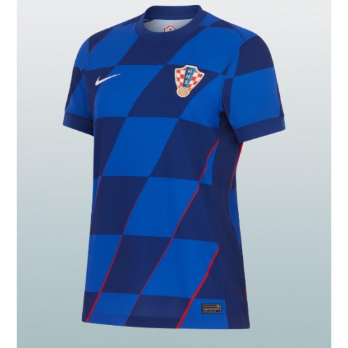 Echipament fotbal Croaţia Tricou Deplasare European 2024 pentru femei maneca scurta Echipament fotbal Croaţia Tricou Deplasare European 2024 pentru femei maneca scurta