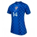 Echipament fotbal Croația Ivan Perisic #14 Tricou Deplasare Mondial 2026 pentru femei maneca scurta