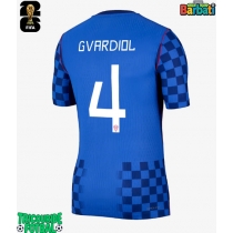 Echipament fotbal Croația Josko Gvardiol #4 Tricou Deplasare Mondial 2026 maneca scurta