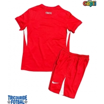 Echipament fotbal Curcan Tricou Deplasare European 2024 pentru copii maneca scurta (+ Pantaloni scurti)
