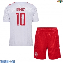 Echipament fotbal Danemarca Christian Eriksen #10 Tricou Deplasare European 2024 pentru copii maneca scurta (+ Pantaloni scurti)