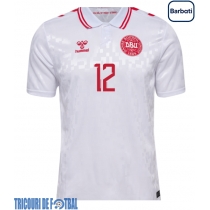 Echipament fotbal Danemarca Kasper Dolberg #12 Tricou Deplasare European 2024 maneca scurta