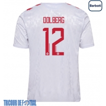Echipament fotbal Danemarca Kasper Dolberg #12 Tricou Deplasare European 2024 maneca scurta