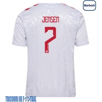 Echipament fotbal Danemarca Mathias Jensen #7 Tricou Deplasare European 2024 maneca scurta