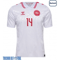 Echipament fotbal Danemarca Mikkel Damsgaard #14 Tricou Deplasare European 2024 maneca scurta