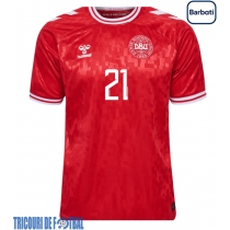 Echipament fotbal Danemarca Morten Hjulmand #21 Tricou Acasa European 2024 maneca scurta