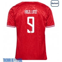 Echipament fotbal Danemarca Rasmus Hojlund #9 Tricou Acasa European 2024 maneca scurta