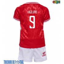 Echipament fotbal Danemarca Rasmus Hojlund #9 Tricou Acasa European 2024 pentru copii maneca scurta (+ Pantaloni scurti)