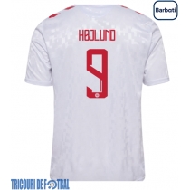 Echipament fotbal Danemarca Rasmus Hojlund #9 Tricou Deplasare European 2024 maneca scurta