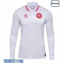 Echipament fotbal Danemarca Tricou Deplasare European 2024 maneca lunga