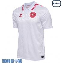 Echipament fotbal Danemarca Tricou Deplasare European 2024 maneca scurta